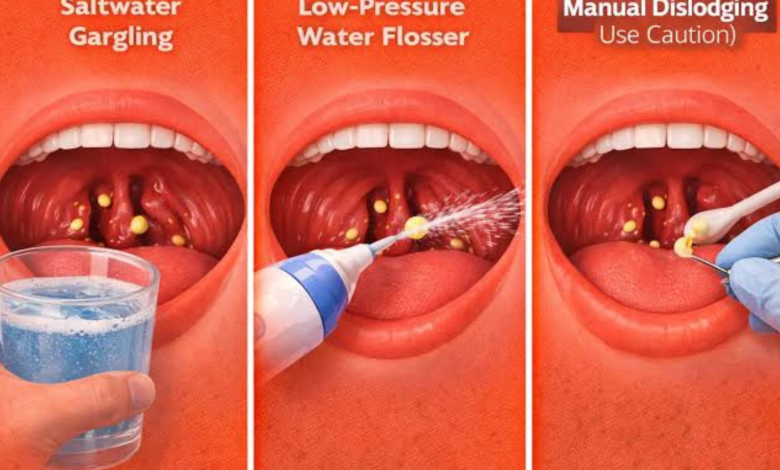 how to make tonsil stones fall out
